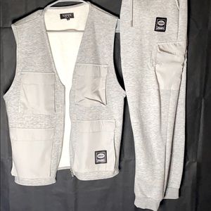 BoohooMan Utility Vest and Joggers - M
